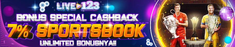 LIVE123 BONUS CASHBACK 7% MINGGUAN